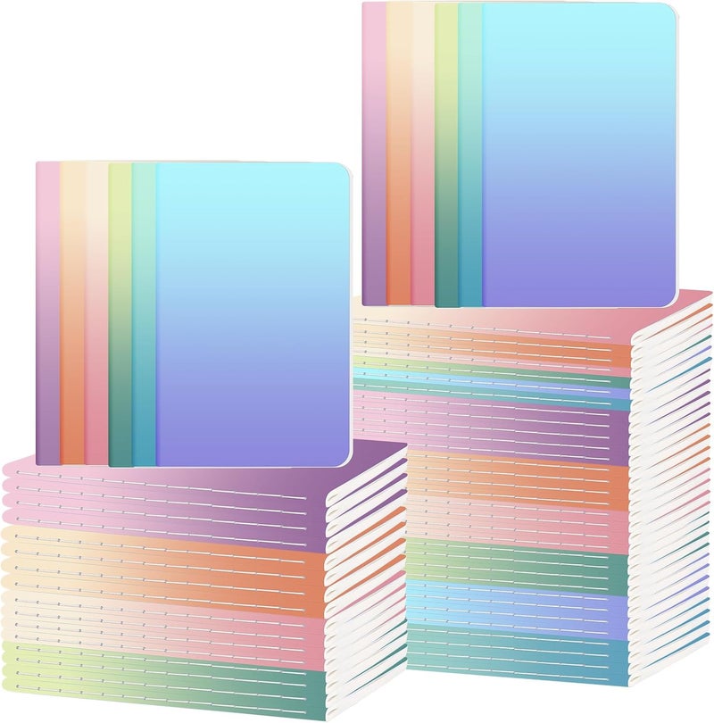 Ddaowanx Small Lined Notepads, Bulk Cute Mini Journals,3.5 x 5.5 Inches,72 Pages, Pocket Notebooks Set Colorful Cover Notebooks for Kids, Party Favors (60) - Image 1